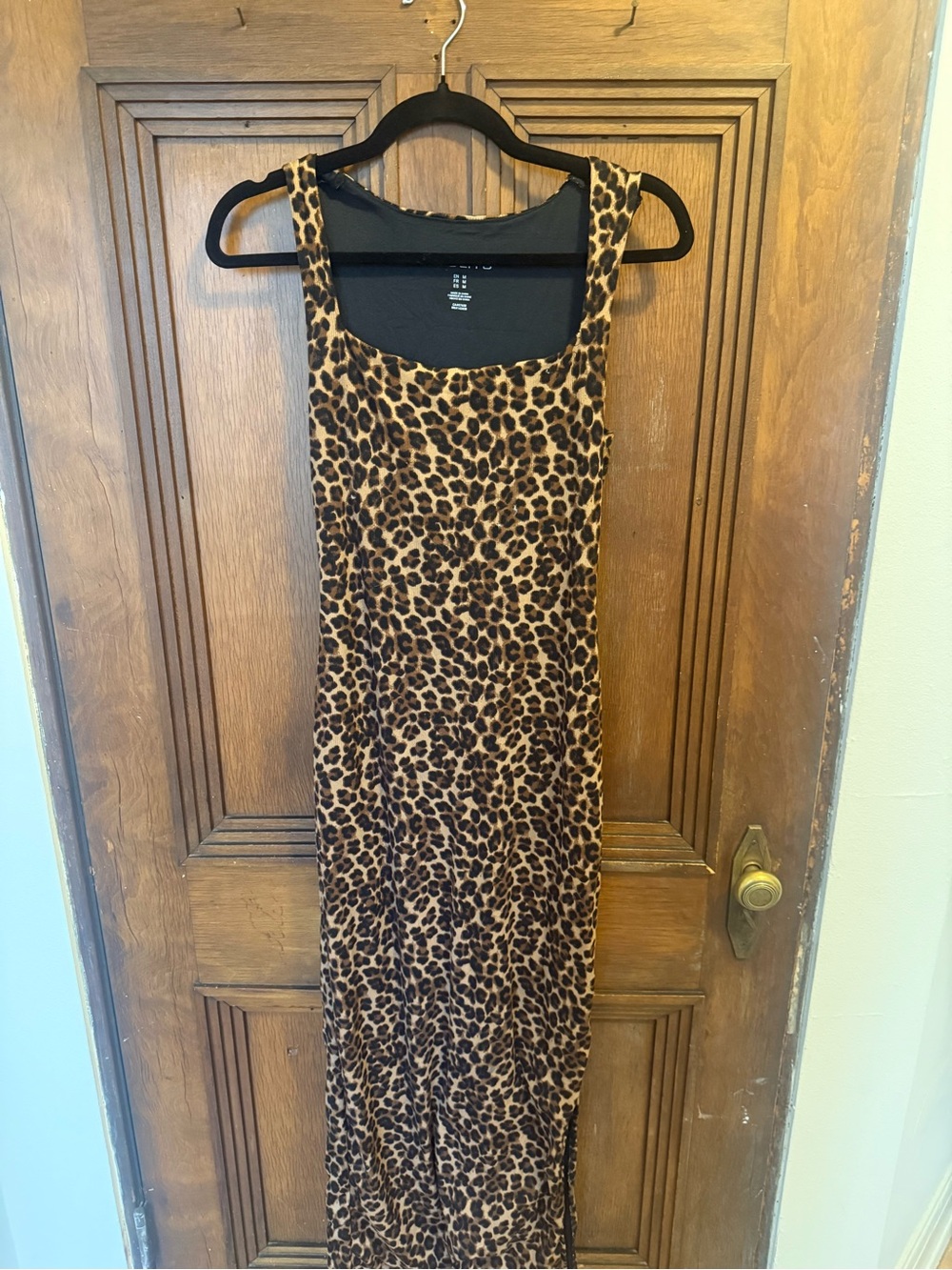 Arden B Leopard-Print Tank Maxi Dress in Brown and Black